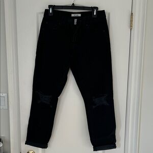 Refuge Charcoal/Black Denim Jeans // Mom/Boyfriend Fit
